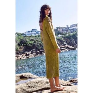 Small Linen Free People Rockaway Sweater Dress